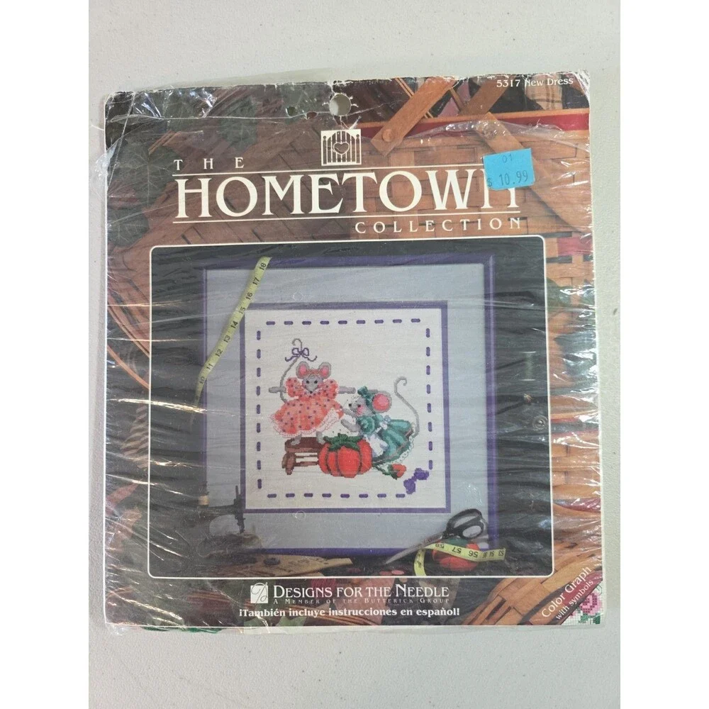 Hometown Collection Cross Stitch Kit 5317 New Dress Mouse - Open Unused